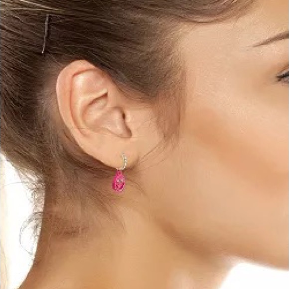 Betsey Johnson Smiley Huggie Earrings - Picture 2 of 4
